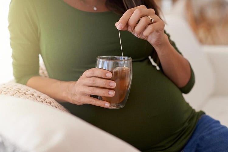 Pregnant Woman Drinking Tea