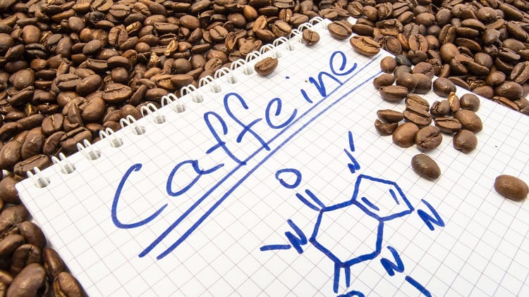 Illustrated Caffeine Molecule