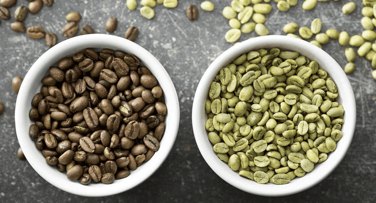 Roasted And Green Coffee Beans